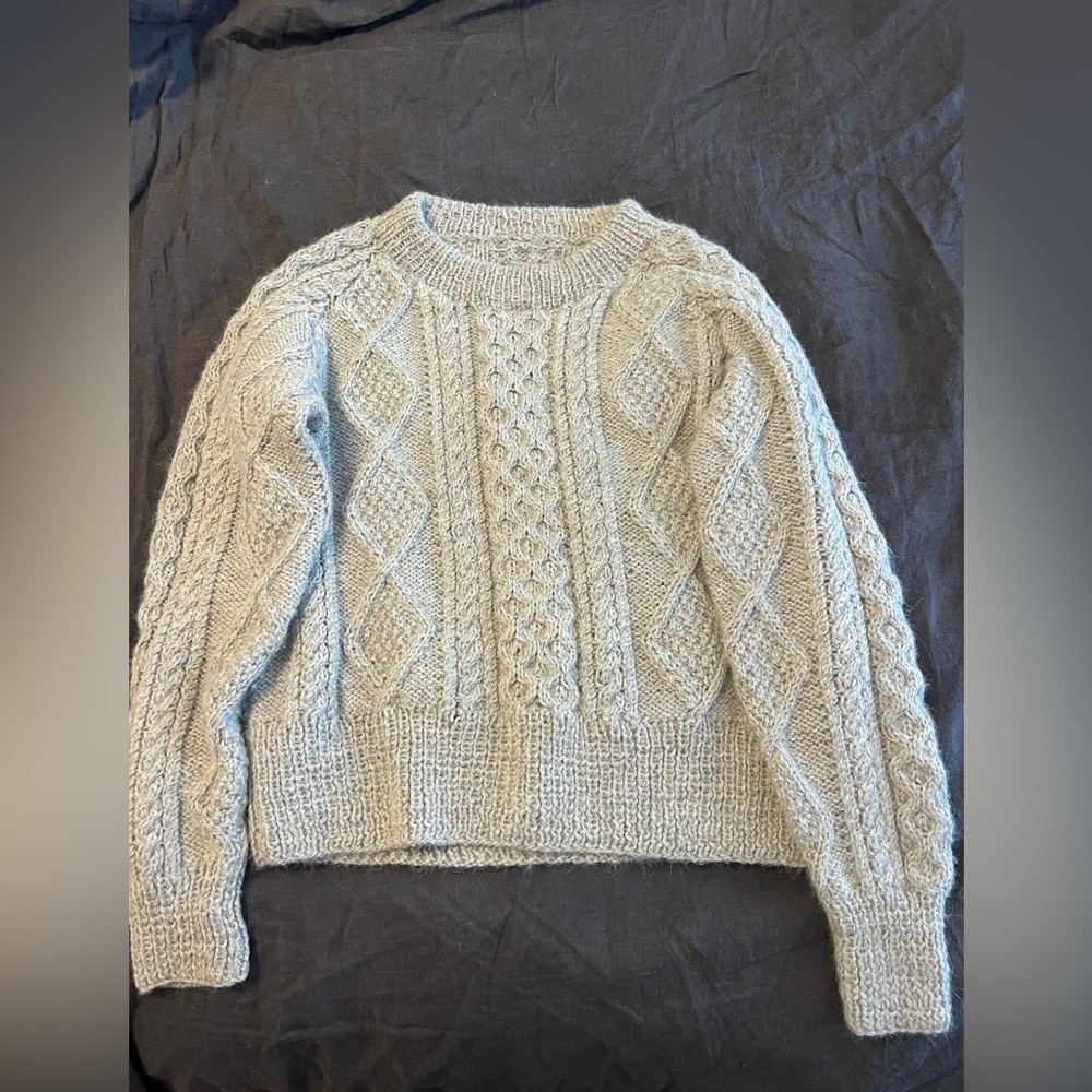 100% Alpaca Cable Knit Sweater